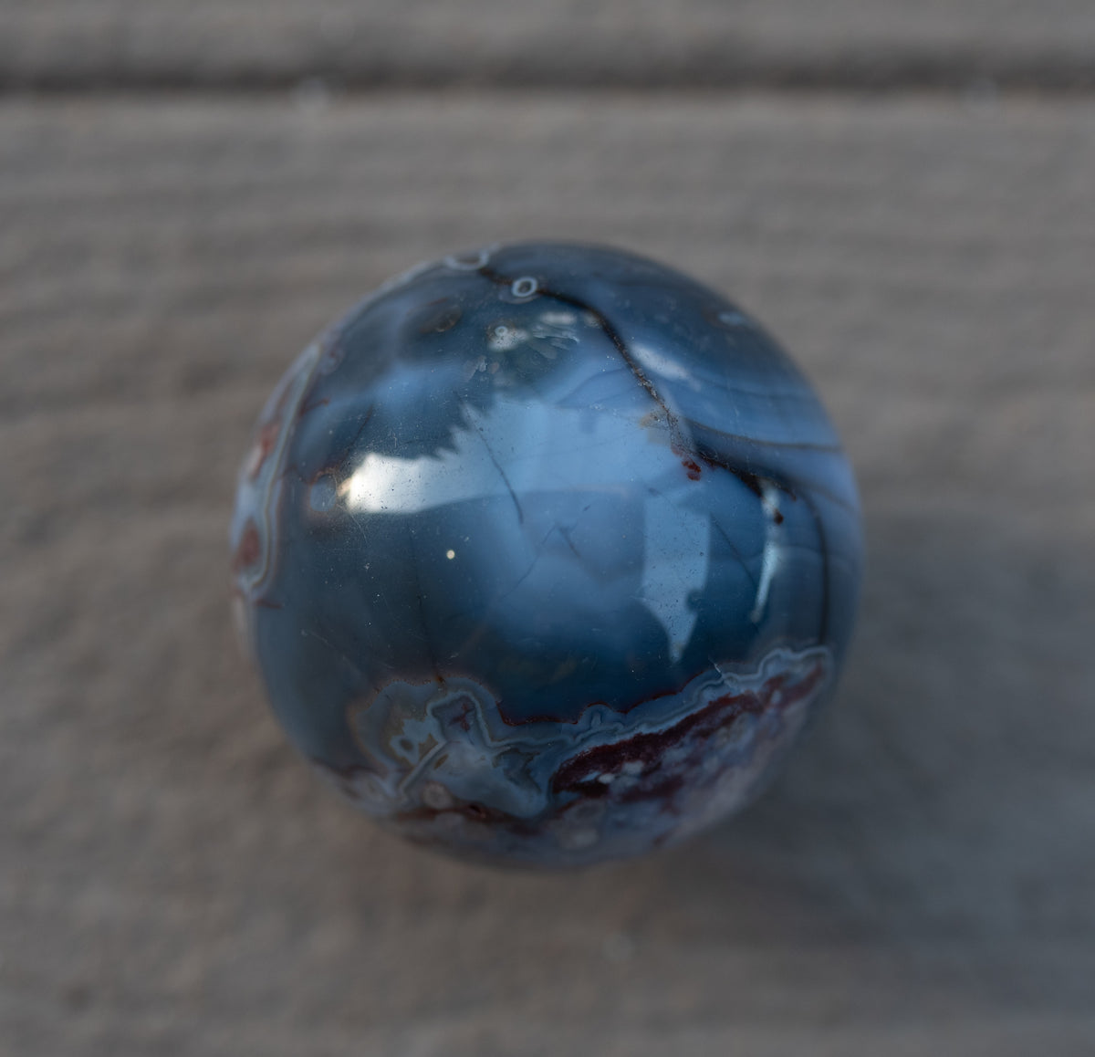 Blue Flower Agate Sphere