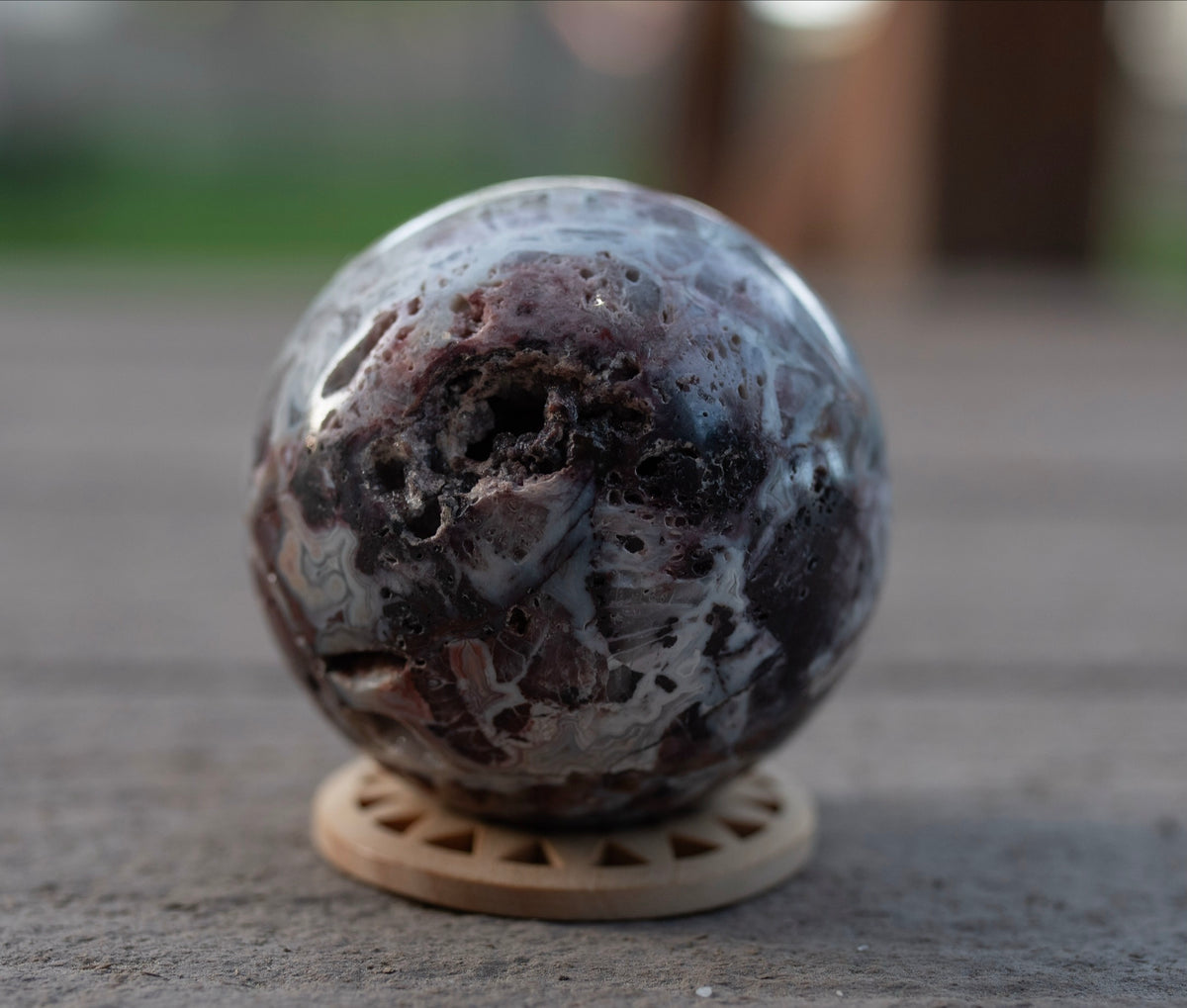 Mexican Crazy Lace Agate Sphere