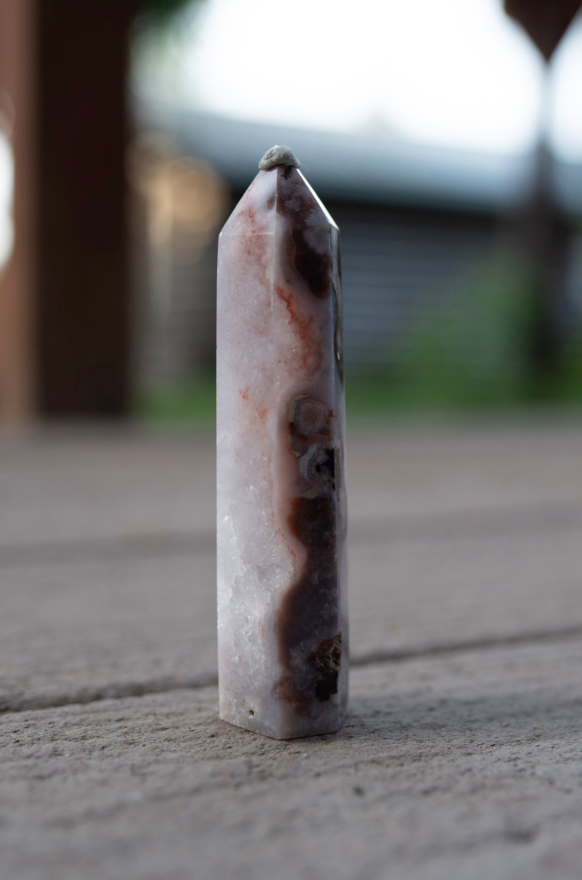 Blue Flower Agate Tower F