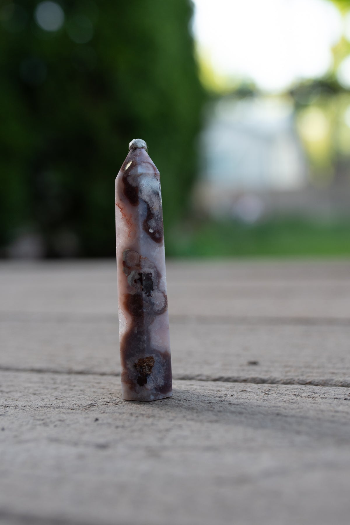 Blue Flower Agate Tower F