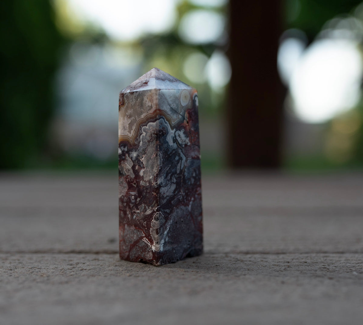 Mexican Crazy Lace Agate tower
