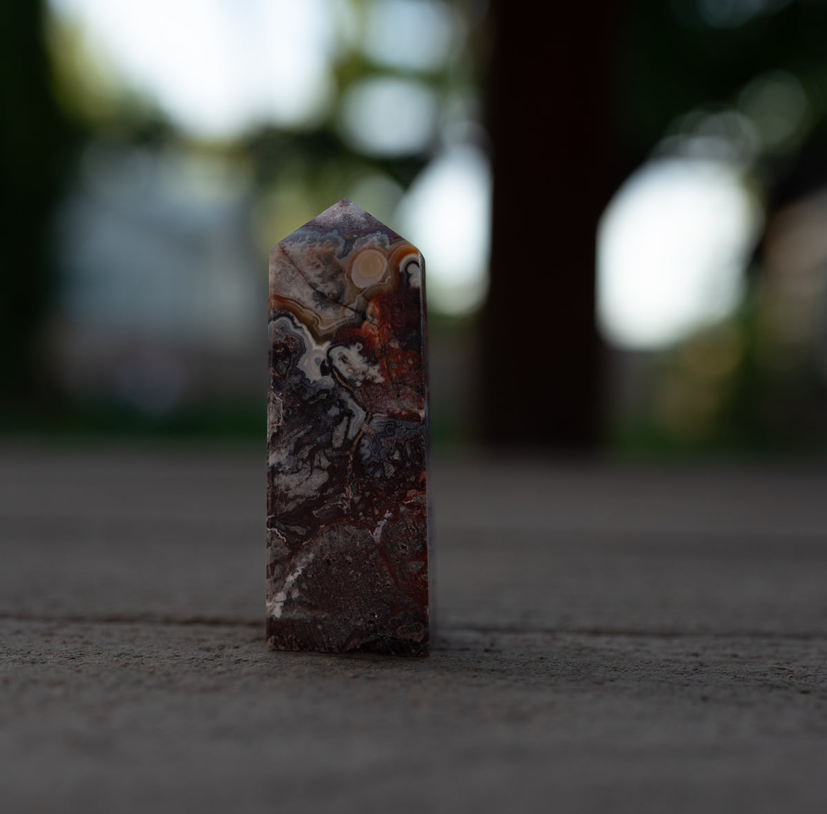 Mexican Crazy Lace Agate tower