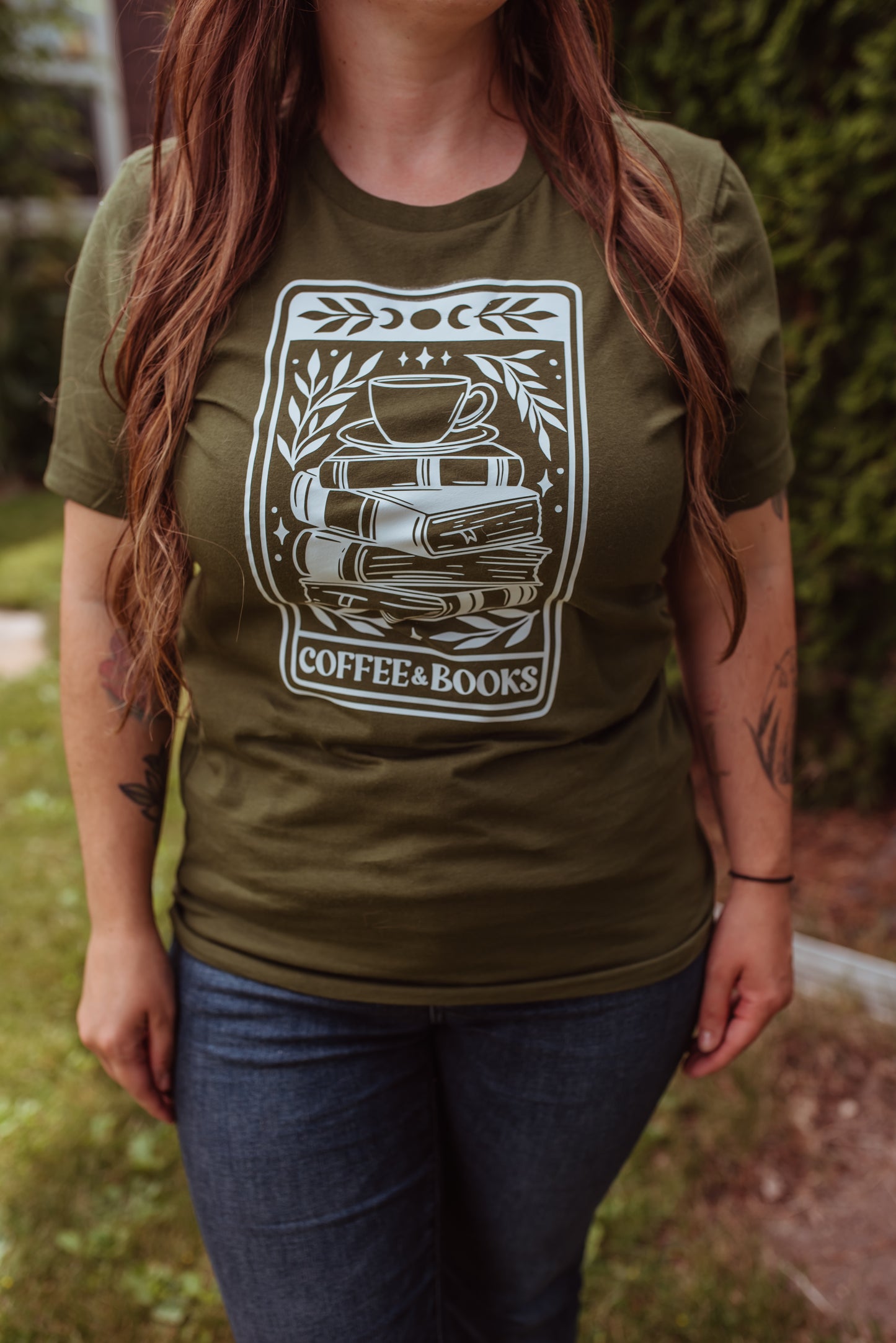 Coffee & Books Tarot shirt