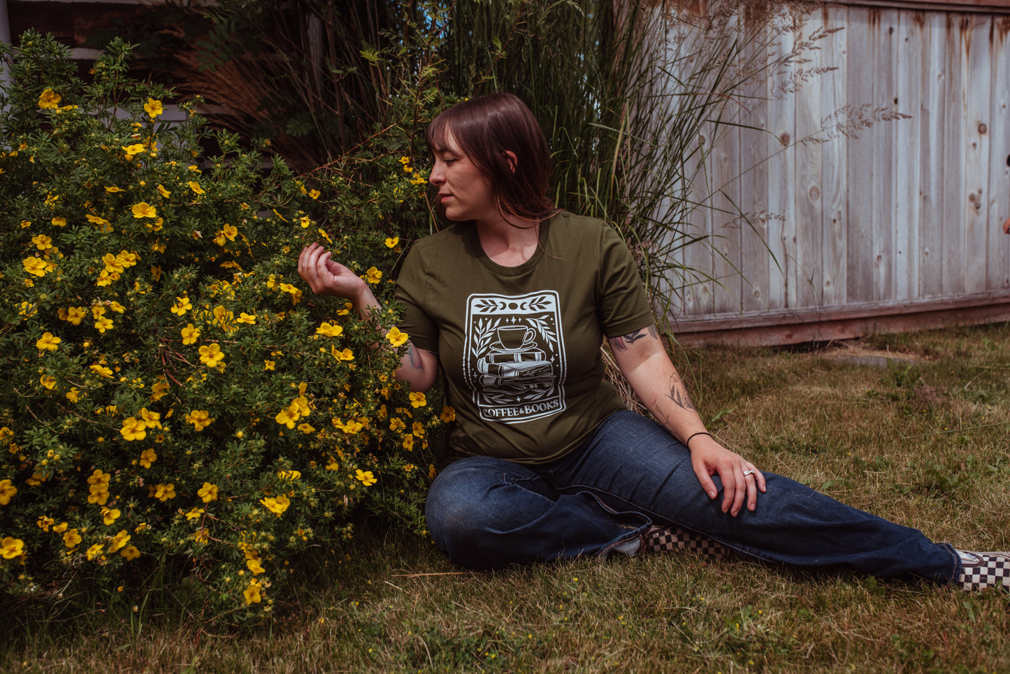 Coffee & Books Tarot shirt